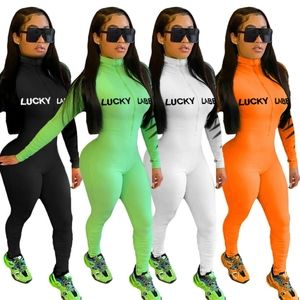 LUCKY LABEL 1 PIECE JUMPSUIT COLOR ORANGE SIZE L